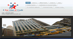 Desktop Screenshot of 5starlinesofcredit.com