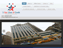 Tablet Screenshot of 5starlinesofcredit.com